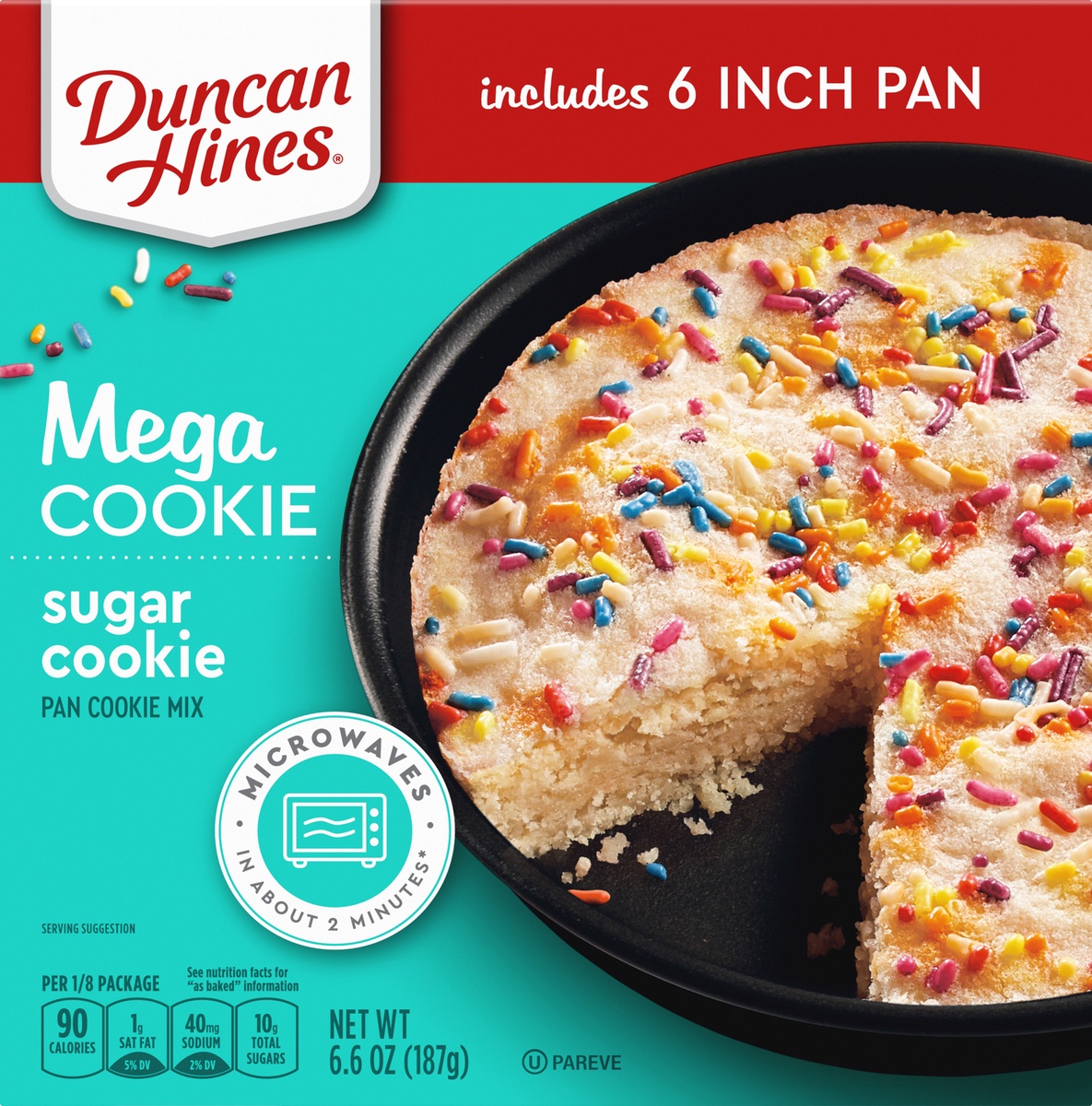 slide 9 of 10, Duncan Hines Mega Cookie Sugar Cookie, 6.6 oz