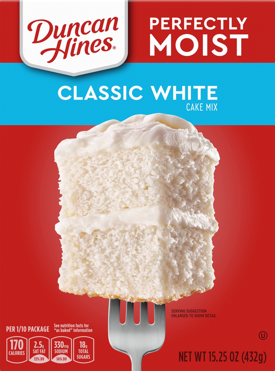 slide 2 of 8, Duncan Hines Perfectly Moist Classic White Cake Mix - 15.25 Oz, 15.25 oz