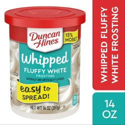 Duncan Hines Whipped Fluffy White Flavored Frosting, 14 oz.