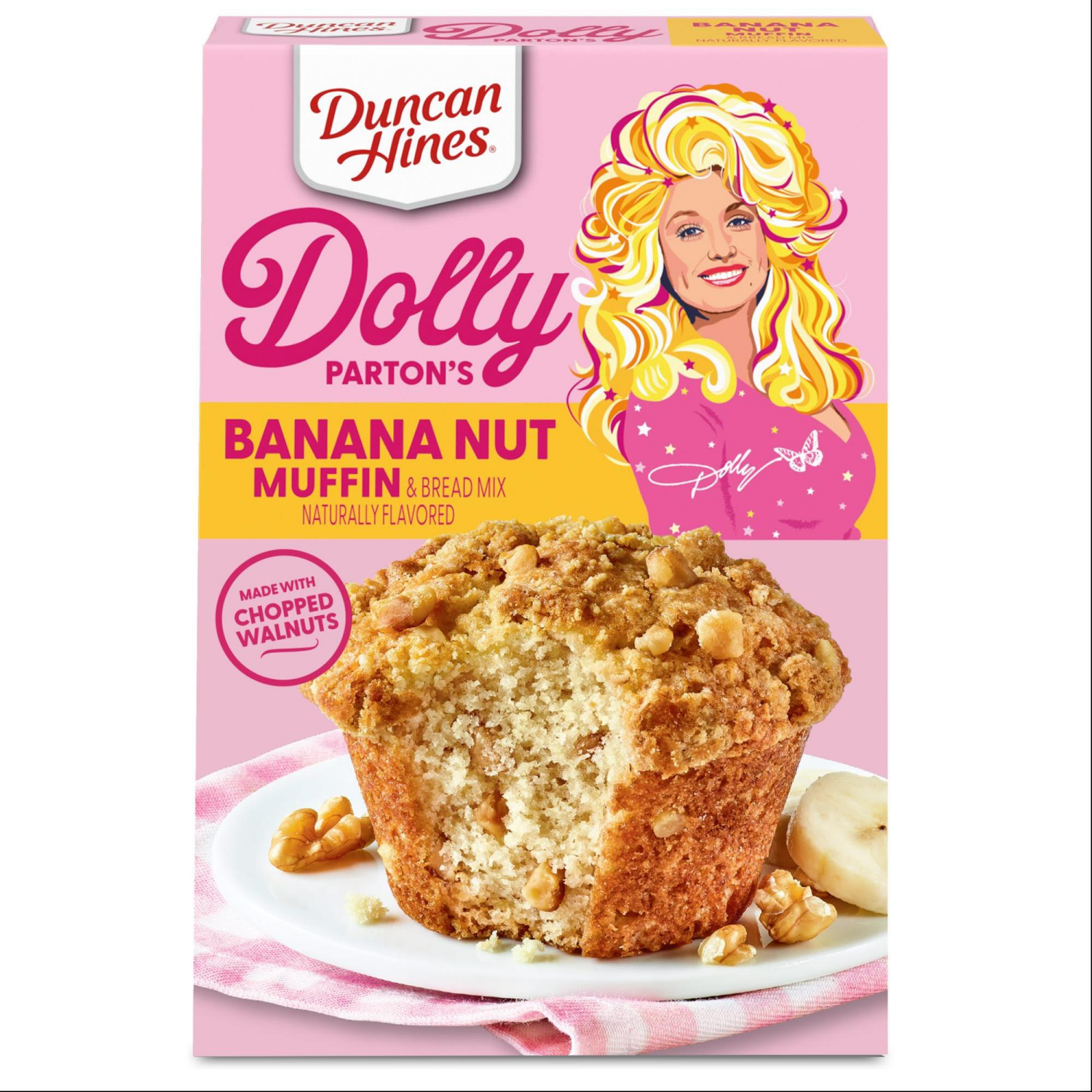 slide 1 of 4, Duncan Hines Dolly - Banana Nut Muffin Mix, 19 oz