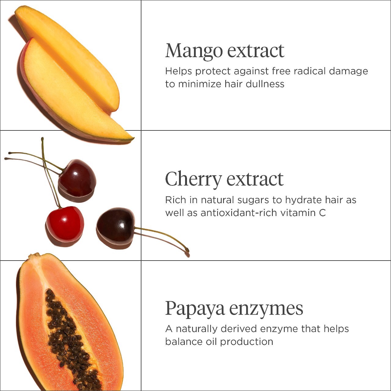 slide 3 of 7, Briogeo Superfoods Mango + Cherry Balancing Shampoo + Conditioner Duo for Oil Control, 