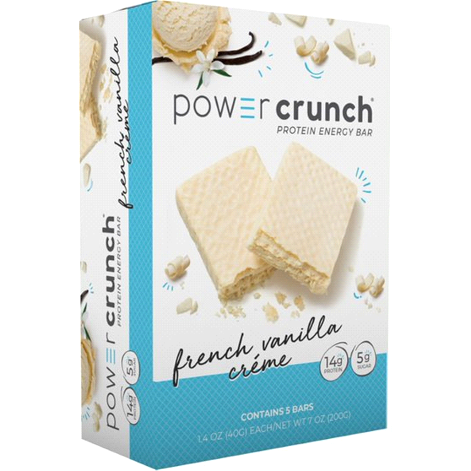 slide 1 of 2, Power Crunch French Vanilla Creme Flavored Protein Energy Bar Bars - 5 ct, 5 ct