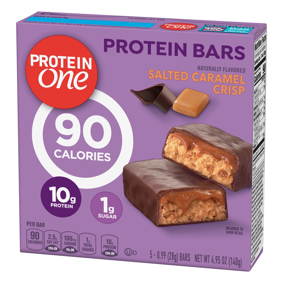 Fiber One 90 Calorie Salted Caramel Protein Crisp Bar 4.8 oz Shipt