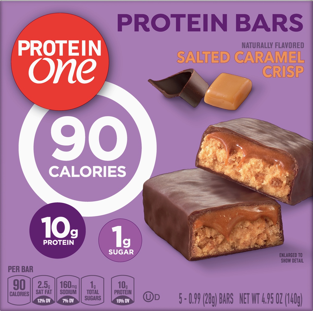 Fiber One 90 Calorie Salted Caramel Protein Crisp Bar 4.8 oz Shipt