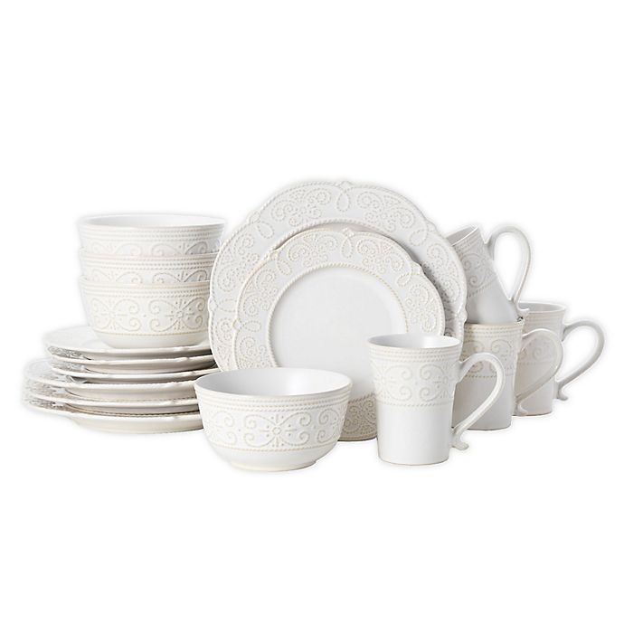 slide 1 of 6, Pfaltzgraff Abby Dinnerware Set - White, 16 ct