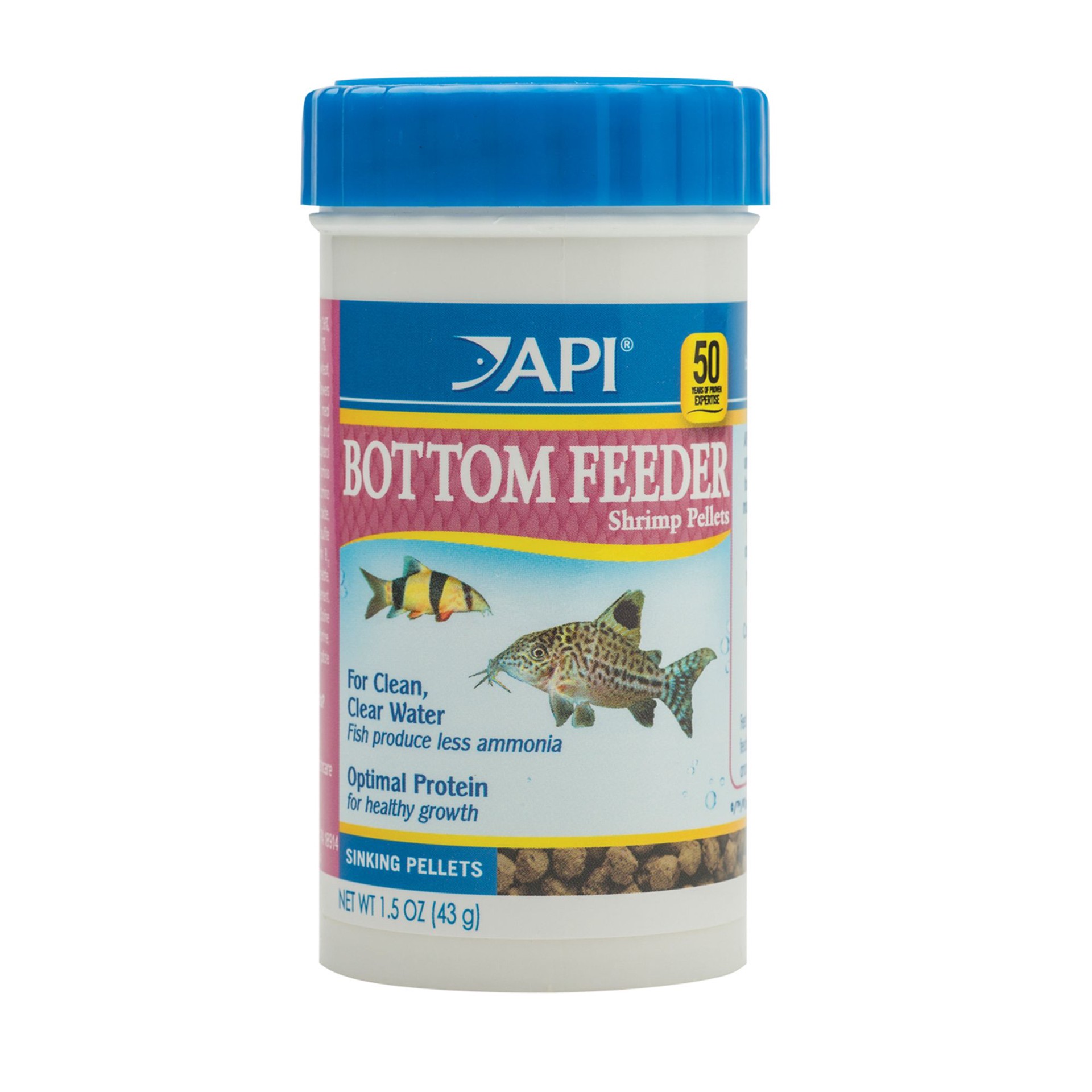 slide 1 of 1, API Bottom Feeder Shrimp Pellets Container, 1.5 oz