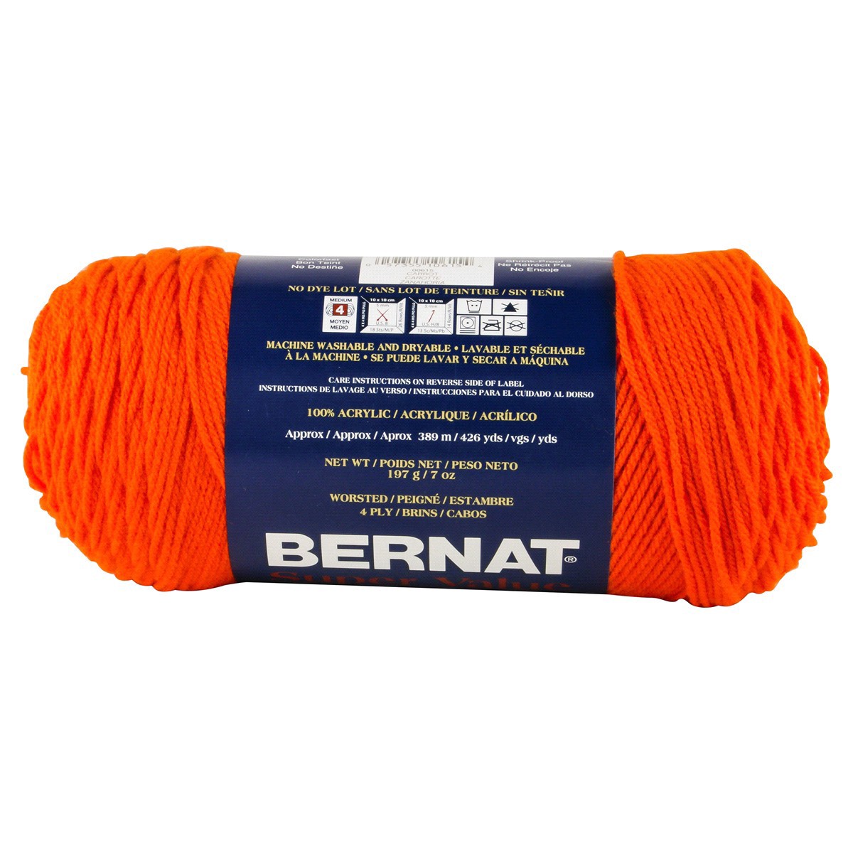 slide 2 of 2, Bernat Super Value Yarn - Carrot, 1 ct