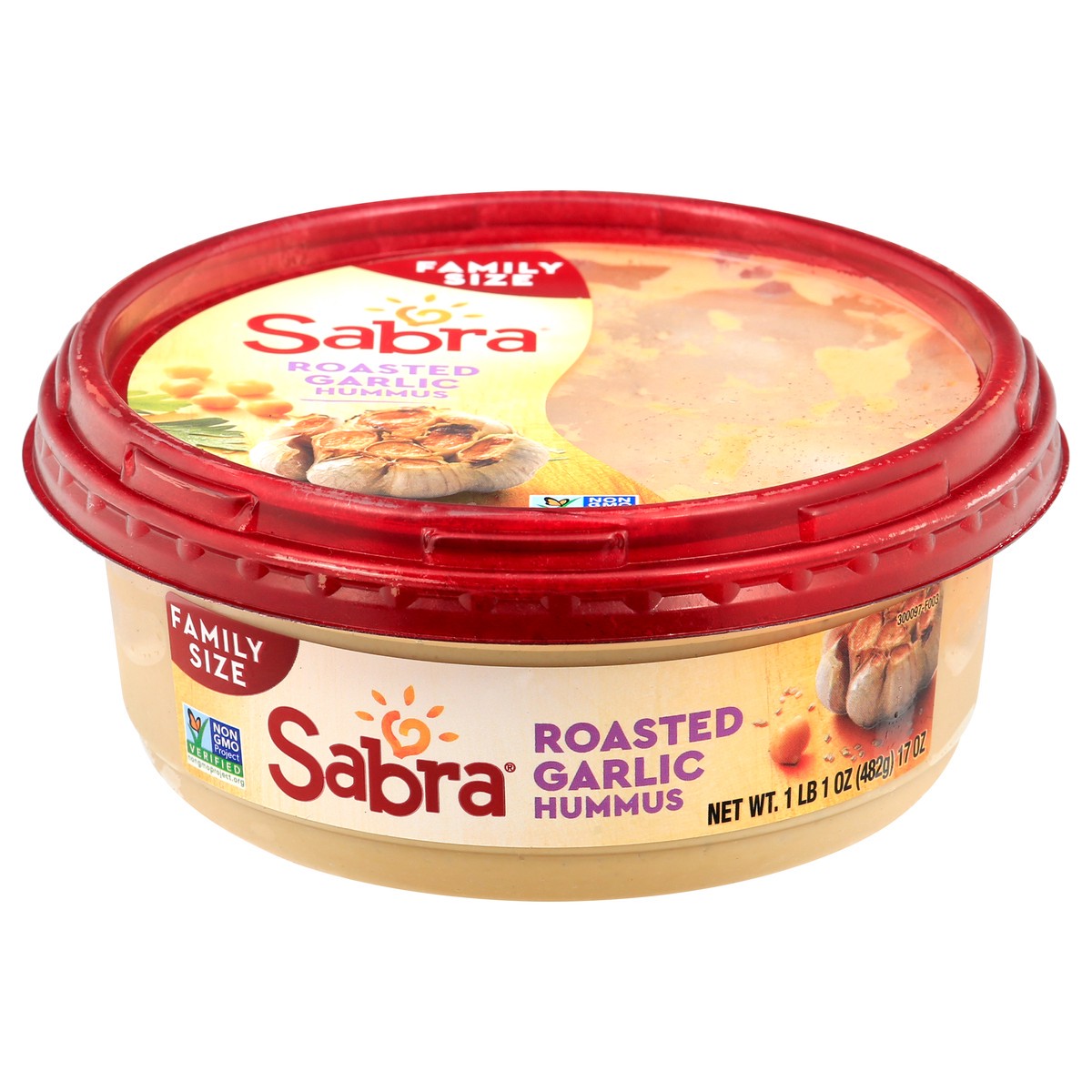 slide 5 of 13, Sabra Family Size Roasted Garlic Hummus 17 oz, 17 oz