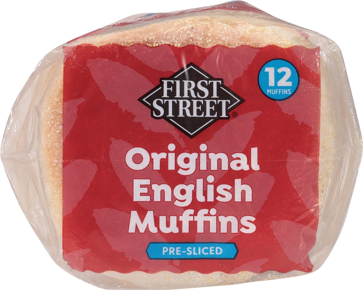 slide 10 of 13, First Street Plain English Muffins, 26 oz