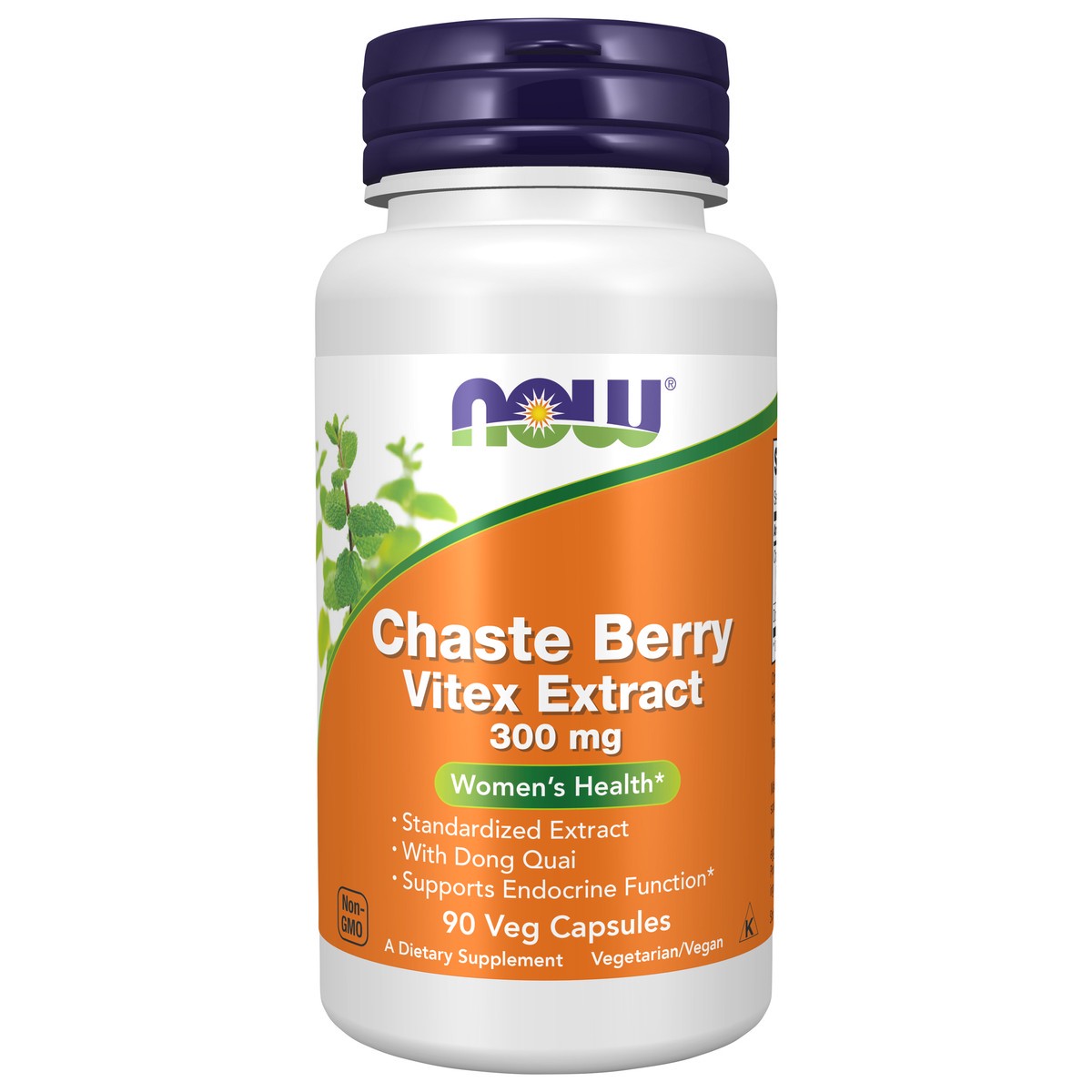 slide 1 of 4, NOW Chaste Berry Vitex Extract 300 mg - 90 Veg Capsules, 90 ct
