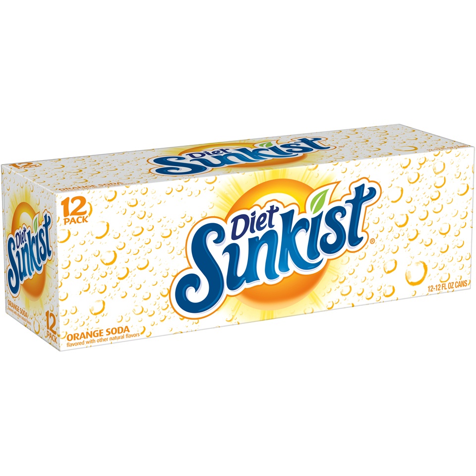 slide 2 of 3, Sunkist Zero Sugar Orange Soda - 12PK/12 fl oz Cans, 12 ct; 12 fl oz