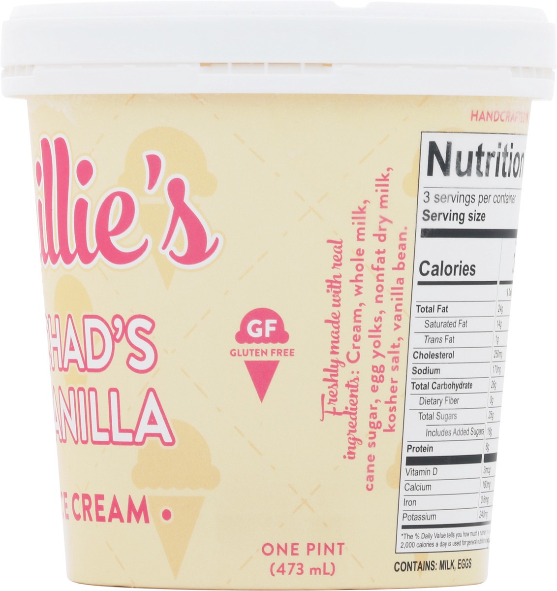 slide 3 of 12, Millie's Chad's Vanilla Ice Cream 1 pt, 1 pint
