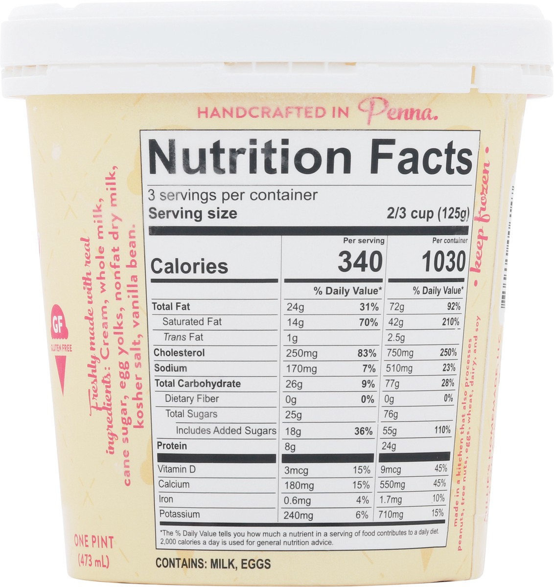 slide 5 of 12, Millie's Chad's Vanilla Ice Cream 1 pt, 1 pint