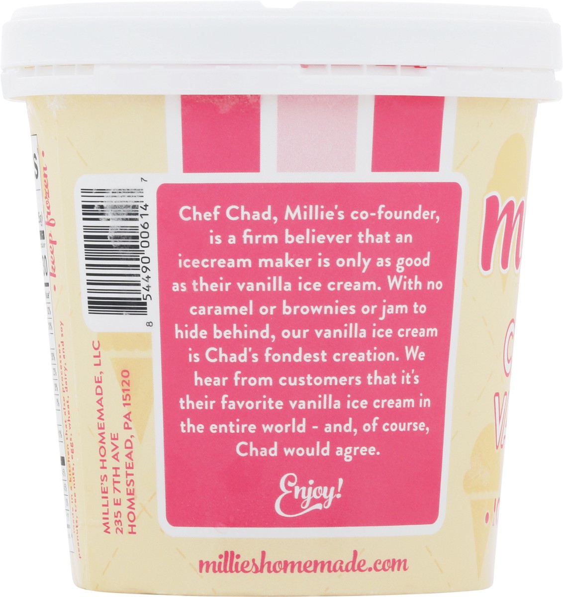 slide 8 of 12, Millie's Chad's Vanilla Ice Cream 1 pt, 1 pint