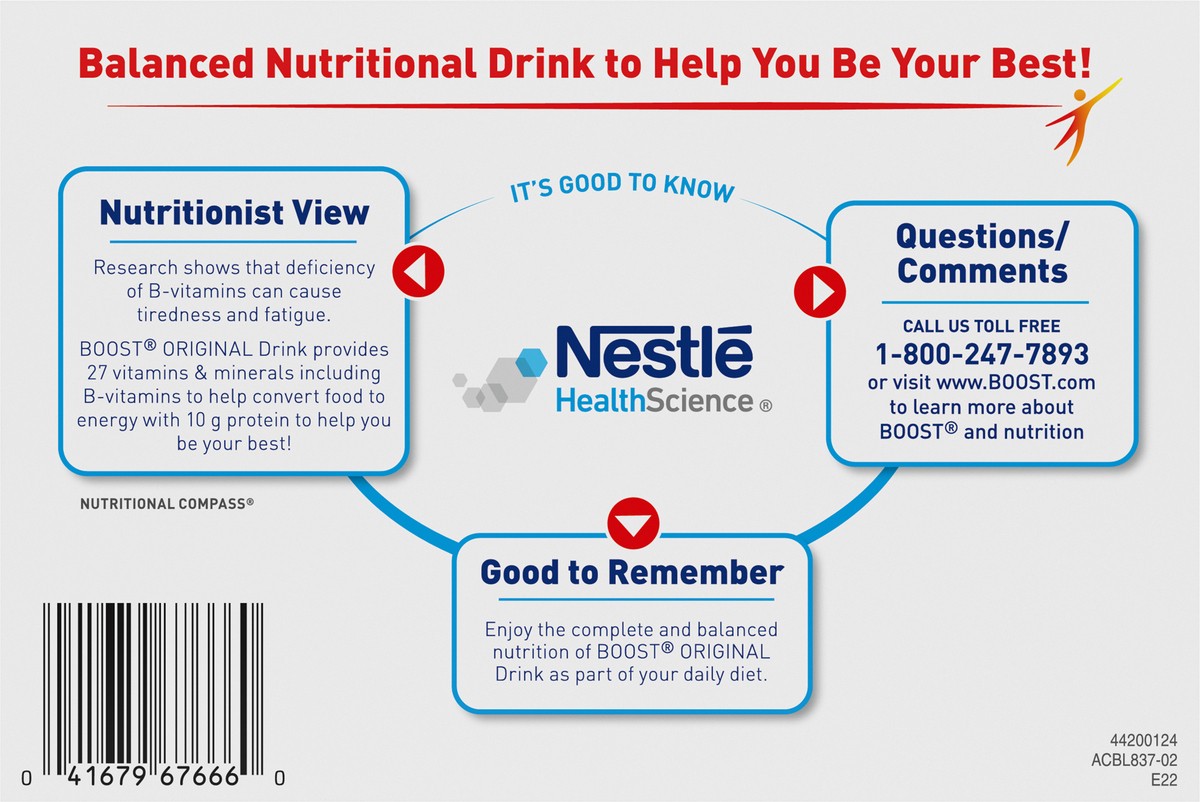 slide 7 of 9, Boost ORIGINAL Complete Nutritional Drink, Strawberry Bliss, 6 ct; 8 fl oz