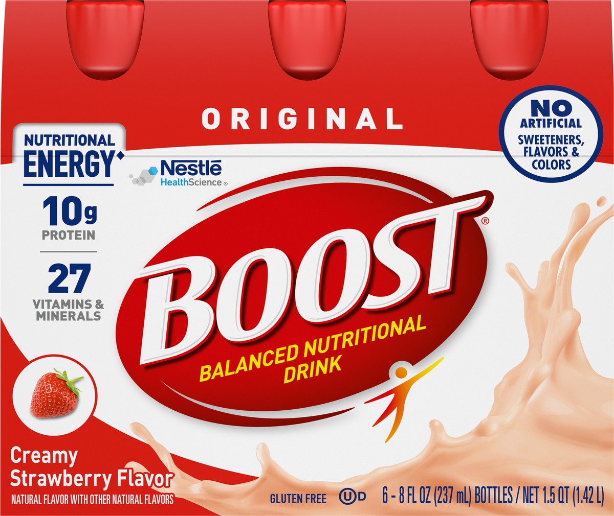 slide 5 of 9, Boost ORIGINAL Complete Nutritional Drink, Strawberry Bliss, 6 ct; 8 fl oz