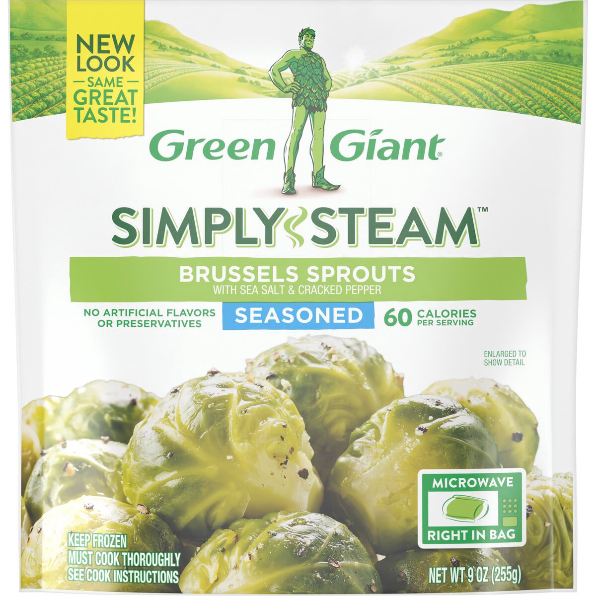 slide 6 of 9, Green Giant Seasoned Simply Steam Brussel Sprout, 9 oz
