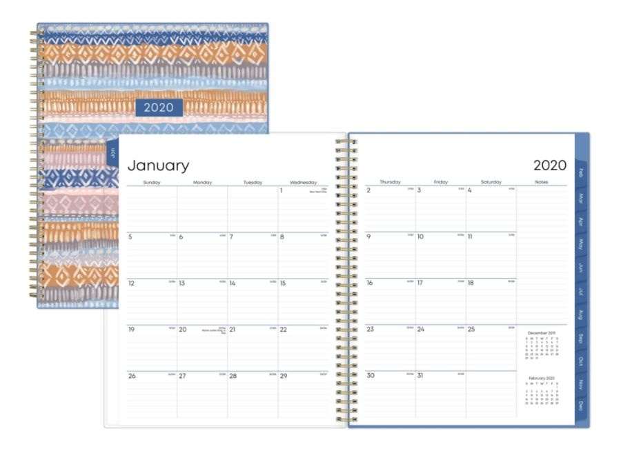 slide 2 of 4, Blue Sky Jasper Weekly/Monthly Frosted Planner, 8-1/2'' X 11'', Multicolor, January To December 2020, 115616, 1 ct