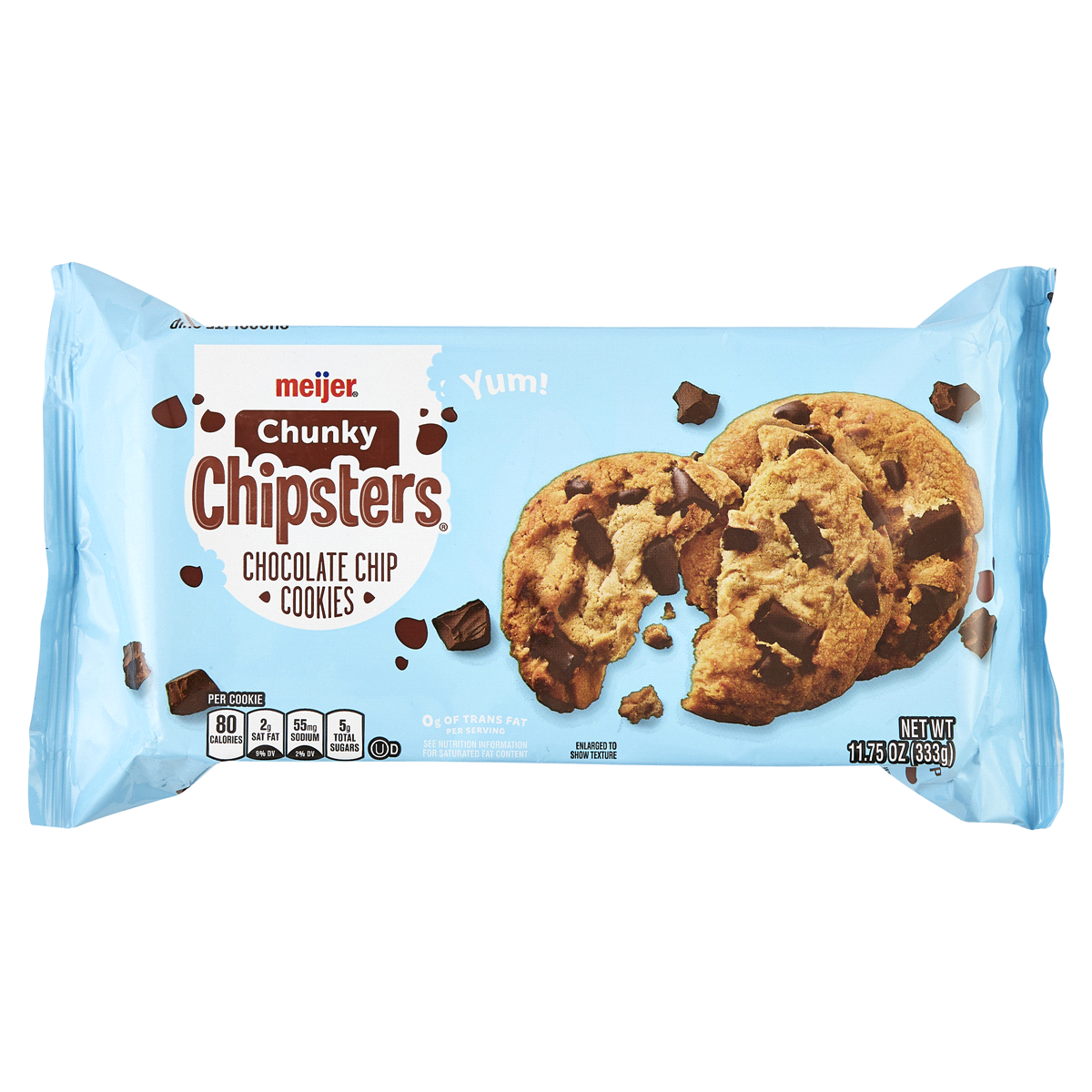 slide 1 of 5, Meijer Chunky Chipsters Chocolate Chip Cookies, 11.75 oz