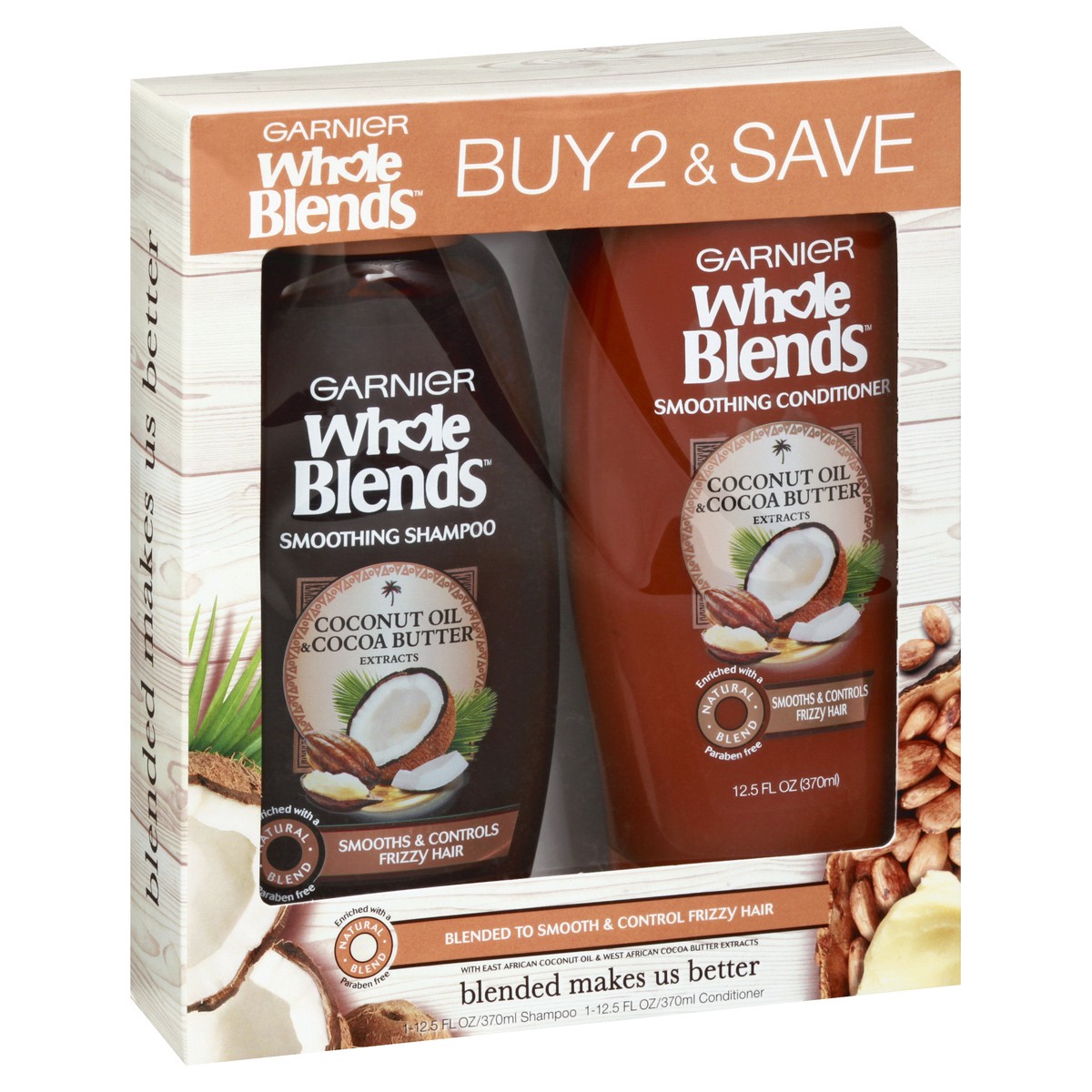 slide 7 of 9, Garnier Whole Blends Coconut Oil Cocoa Butter Twin Pack, 2 ct