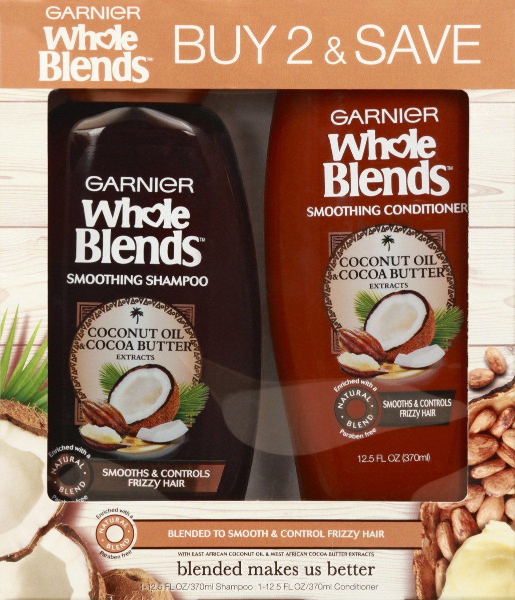 slide 1 of 9, Garnier Whole Blends Coconut Oil Cocoa Butter Twin Pack, 2 ct