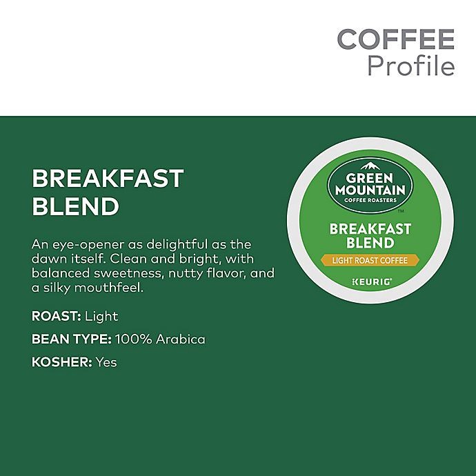 slide 4 of 8, Green Mountain Coffee Breakfast Blend Coffee Keurig K-Cup Pods, 72 ct