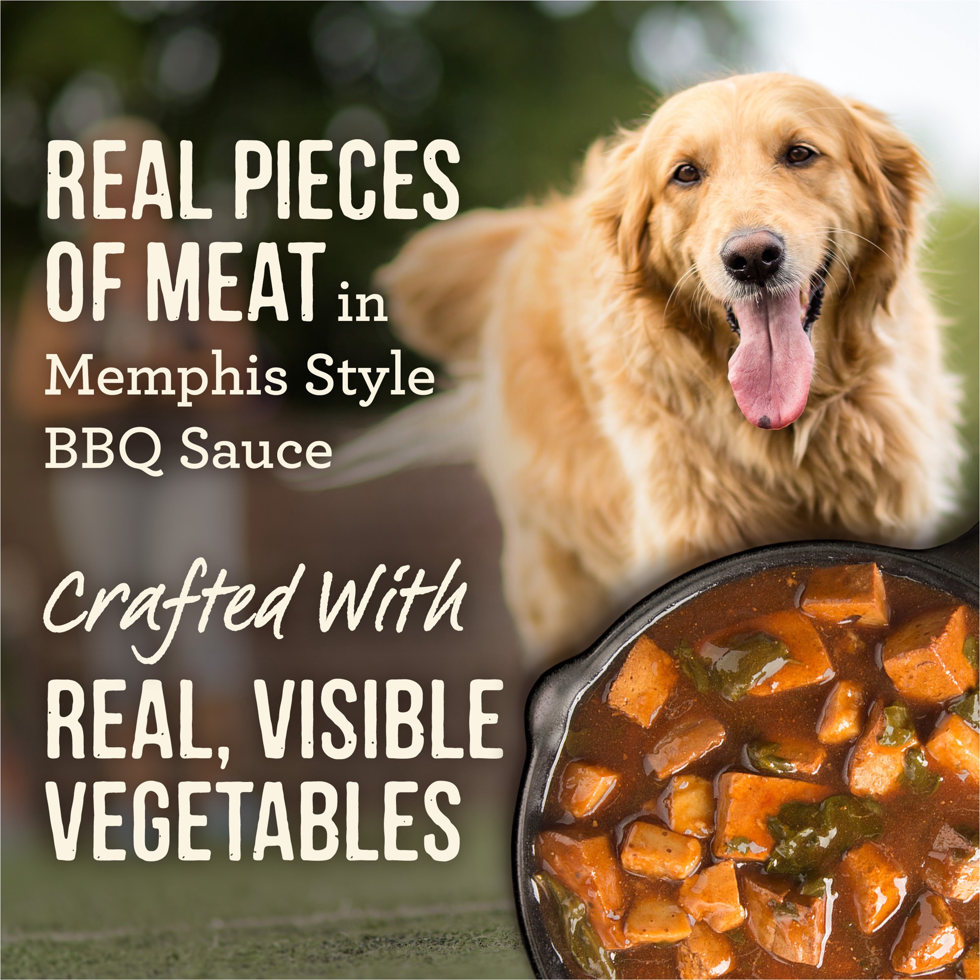 slide 6 of 9, Merrick Slow-Cooked BBQ Premium Real Meat Grain Free Canned Adult Dog Food, Memphis Style With Glazed Chicken, 1 ct