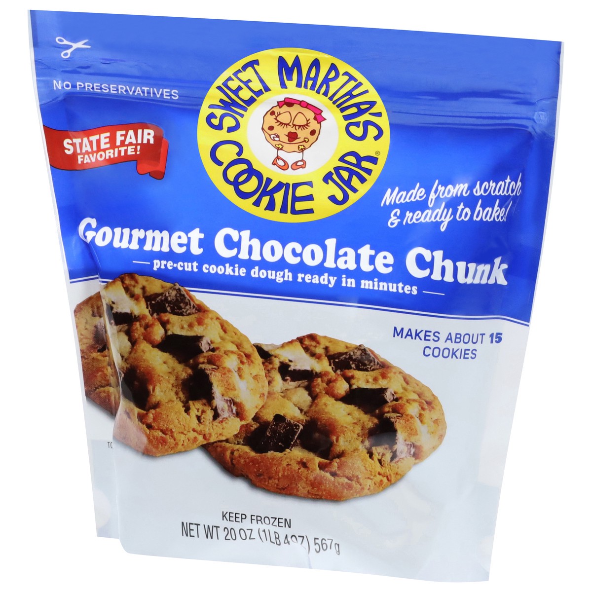 slide 4 of 14, Sweet Martha's Cookie Jar Gourmet Chocolate Chunk Cookie Dough 20 oz, 20 oz