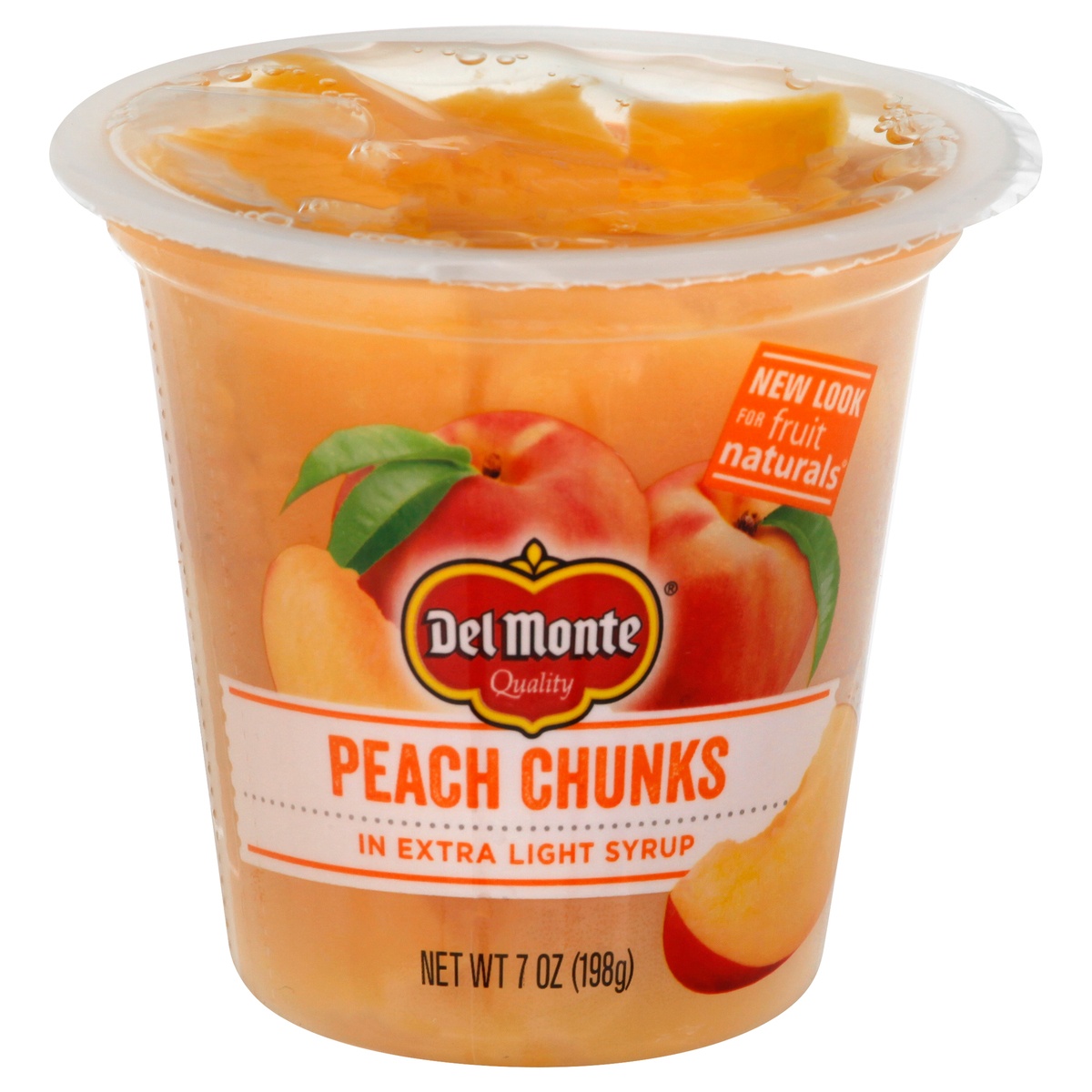 slide 1 of 6, Del Monte Fruit Naturals Yelllow Cling Peach Chunks, 7 oz