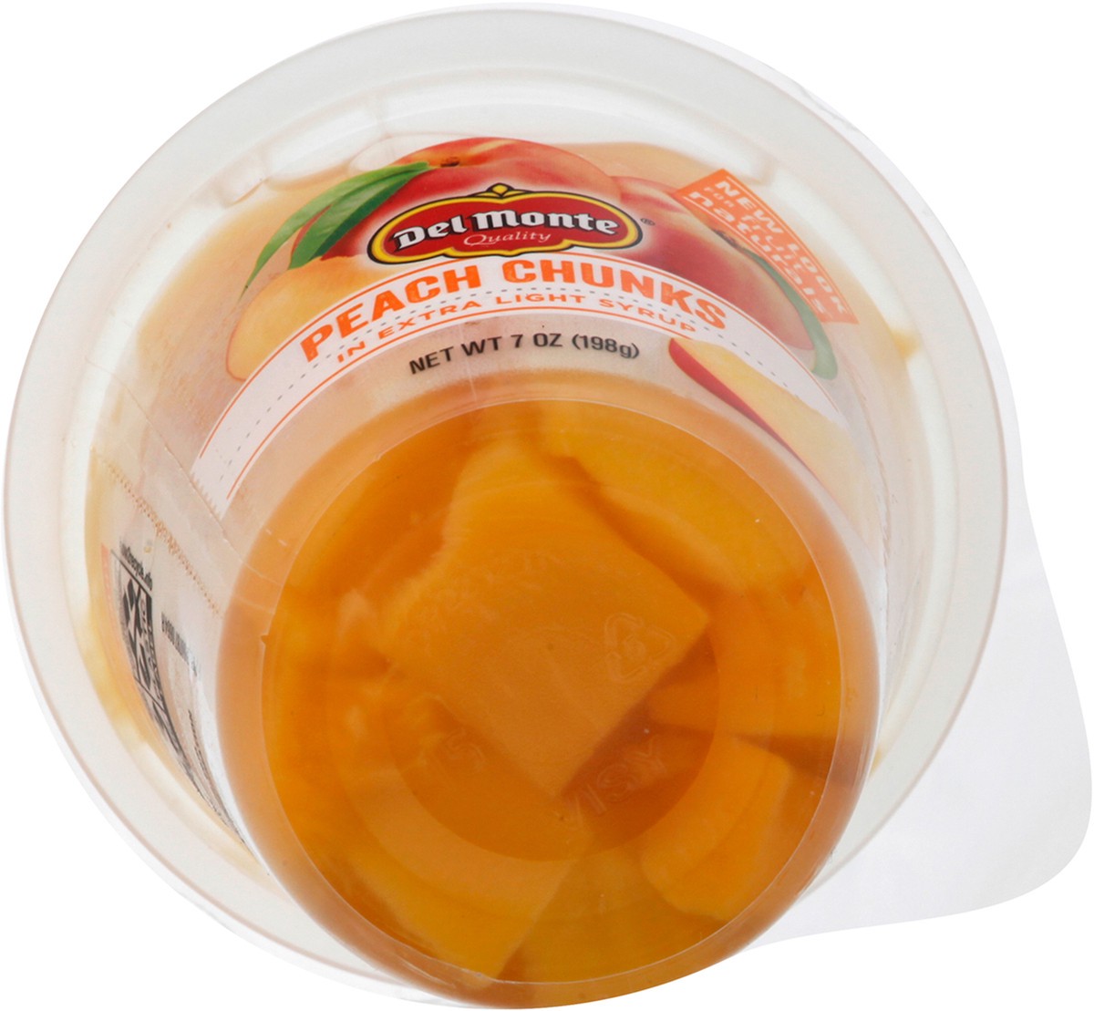 slide 10 of 12, Del Monte Yellow Cling Peach Chunks in Extra Light Syrup, 7 oz Cup, 7 oz