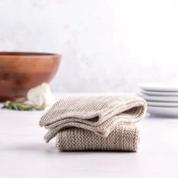 Hy-Vee Seasons Knit Dishcloths In Chateau Gray, Set Of 2