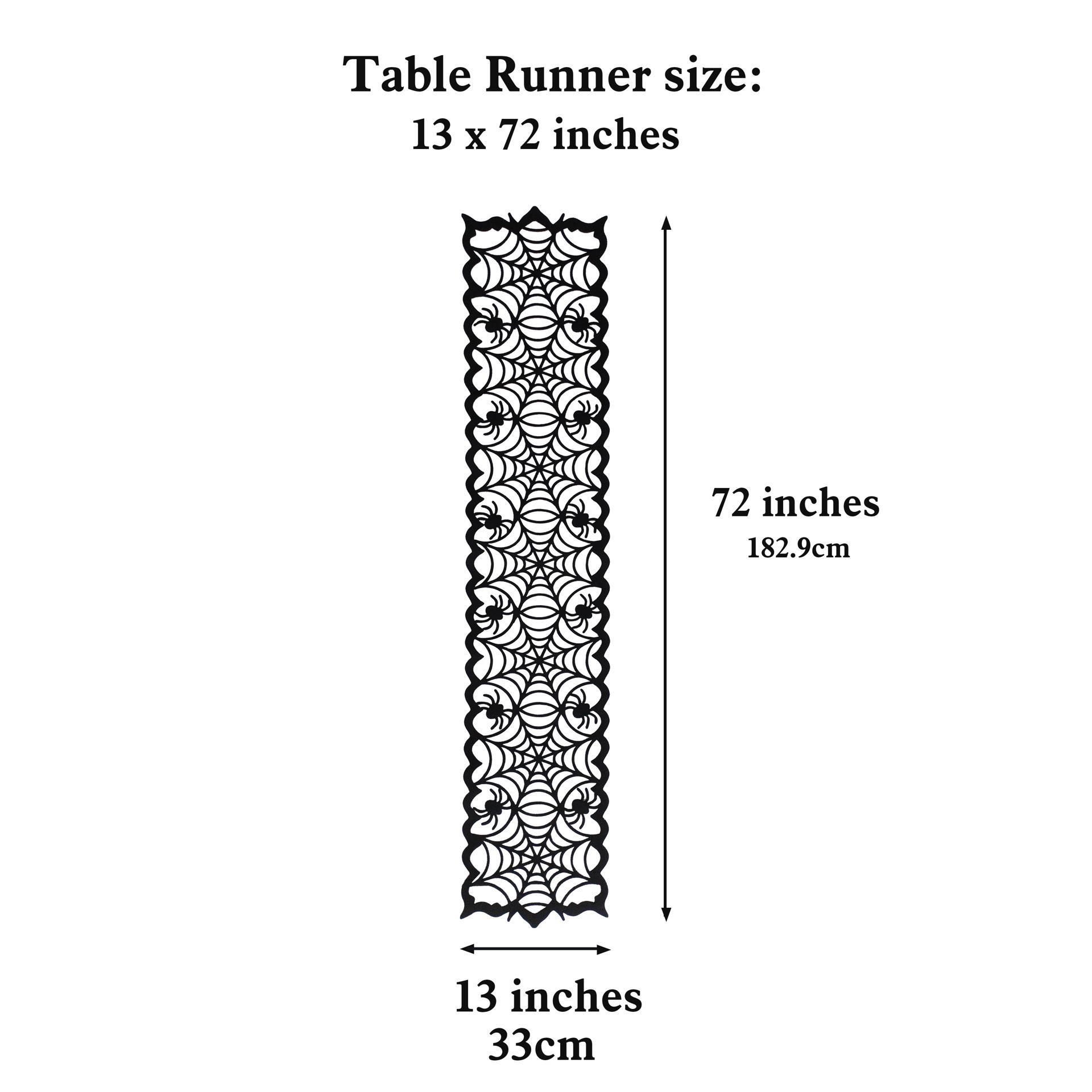 slide 5 of 5, 72" X 13" Spiderweb Table Runner By Celebrate It, 72 in x 13 in