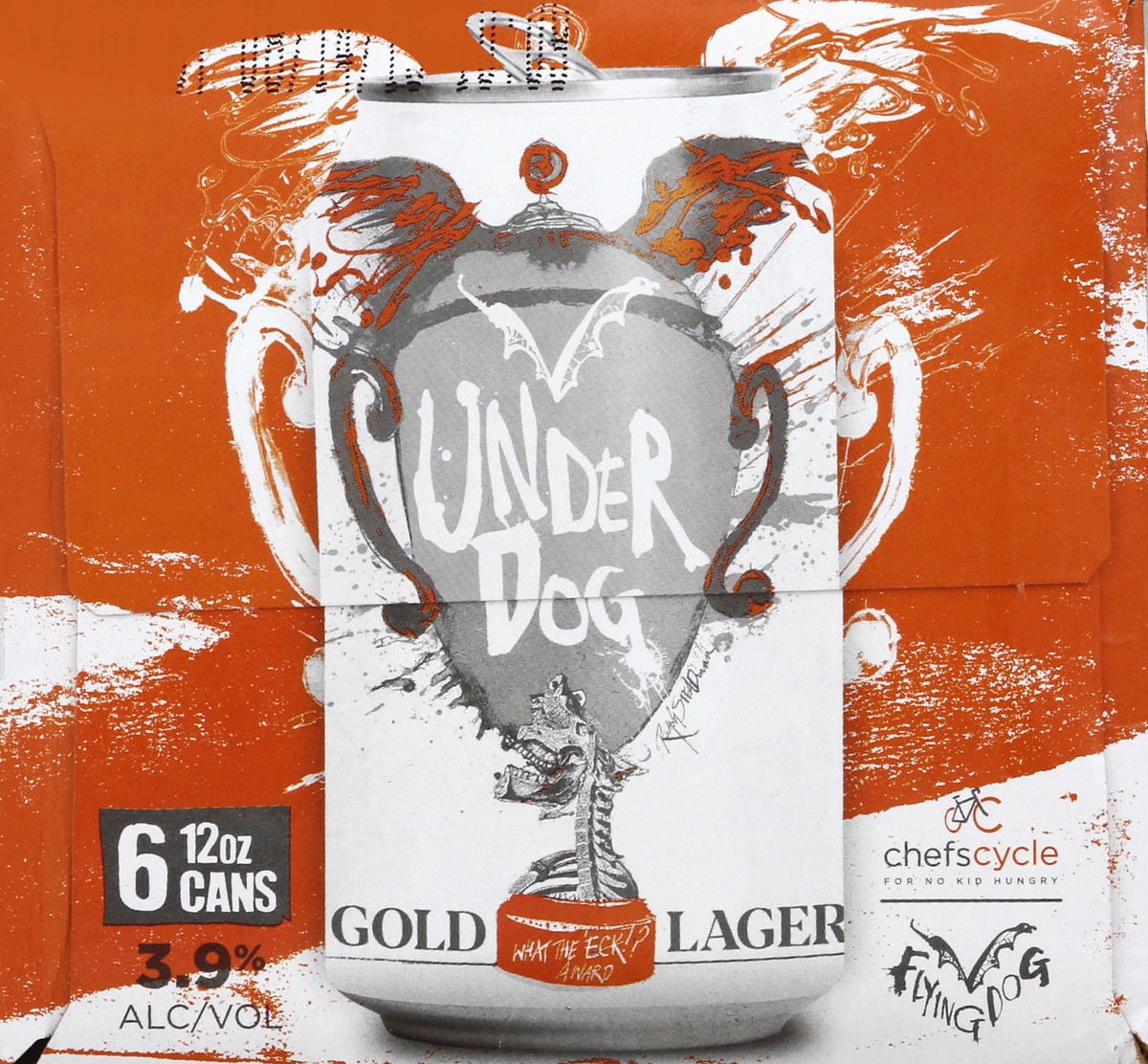 slide 5 of 6, Flying Dog Beer, Gold Lager, Under Dog, 6 ct