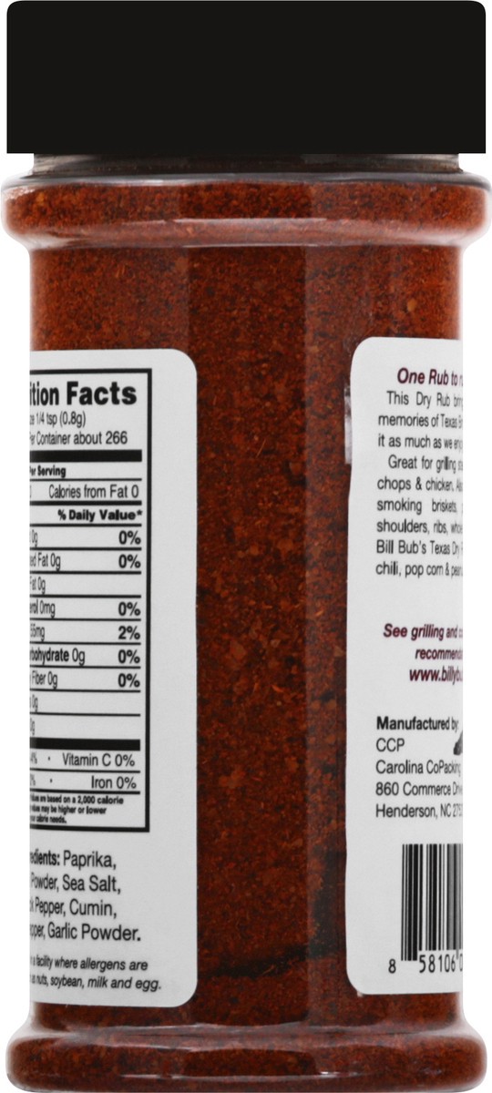 slide 10 of 10, Billy Bubs Texas Dry Rub 4.5 oz, 4.5 oz
