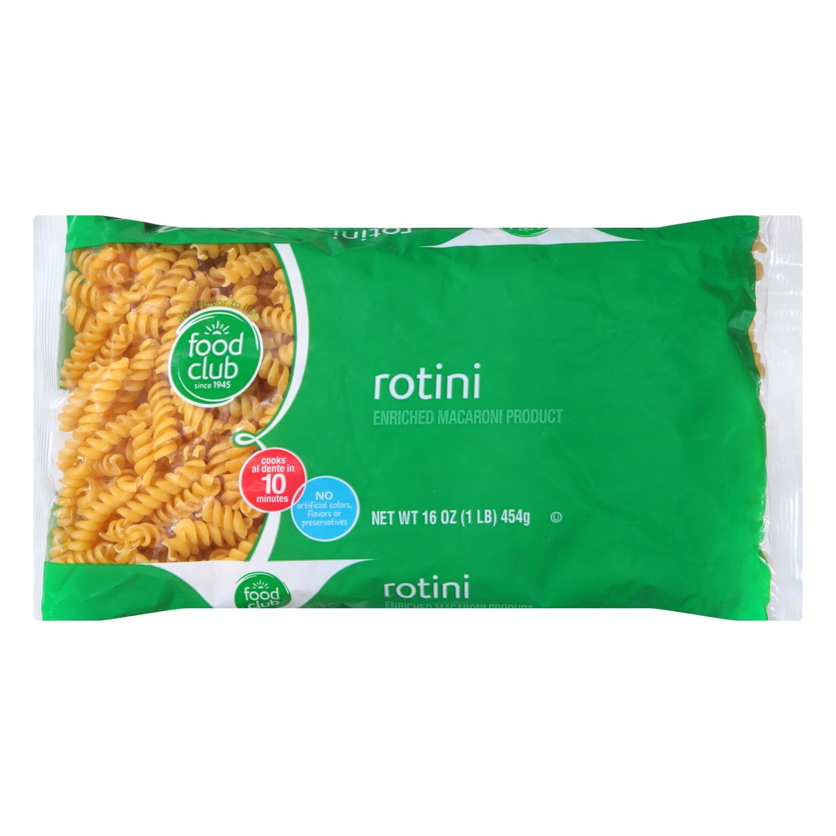 slide 1 of 10, Food Club Enriched Macaroni Product, Rotini, 16 oz