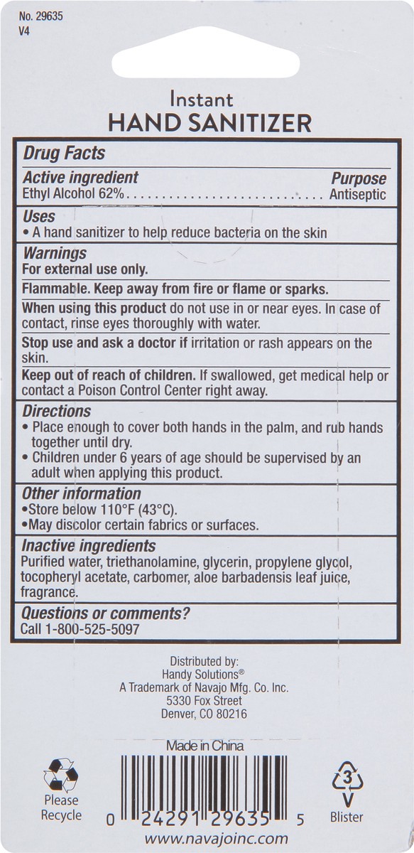 slide 5 of 9, Handy Solutions Instant With Aloe and Vitamin E Hand Sanitizer 2 fl oz, 2 fl oz