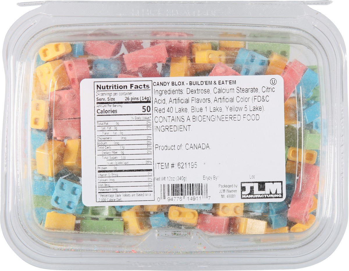 slide 12 of 13, JLM Manufacturing Build'Em & Eat'Em Candy Blox 12 oz, 12 oz