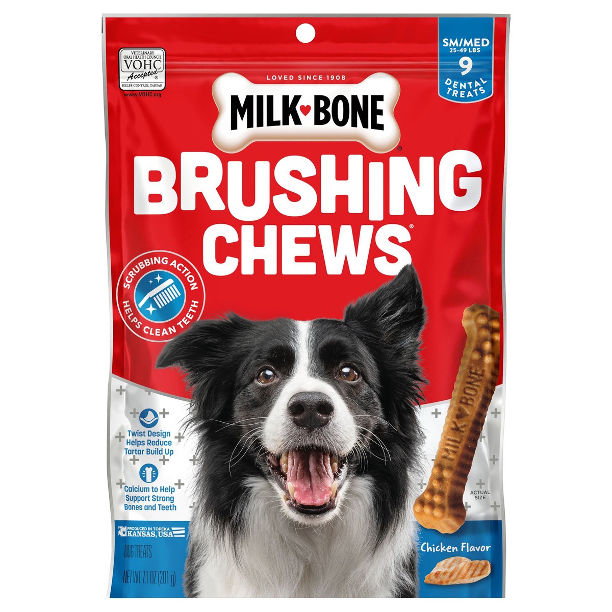 slide 1 of 8, Milk-Bone Milkbone Small Medium Brushing Chews 9Ct, 7.1 oz