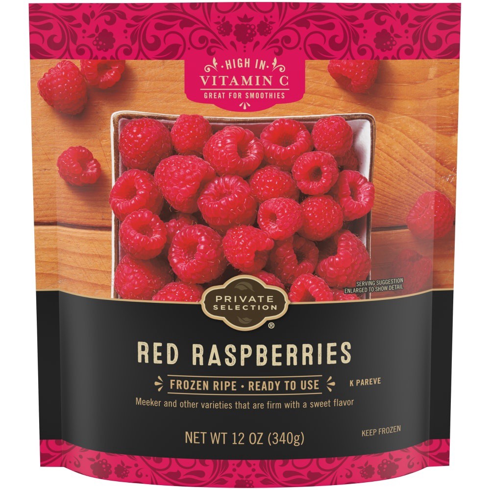 slide 2 of 3, Private Selection Frozen Red Raspberries, 12 oz