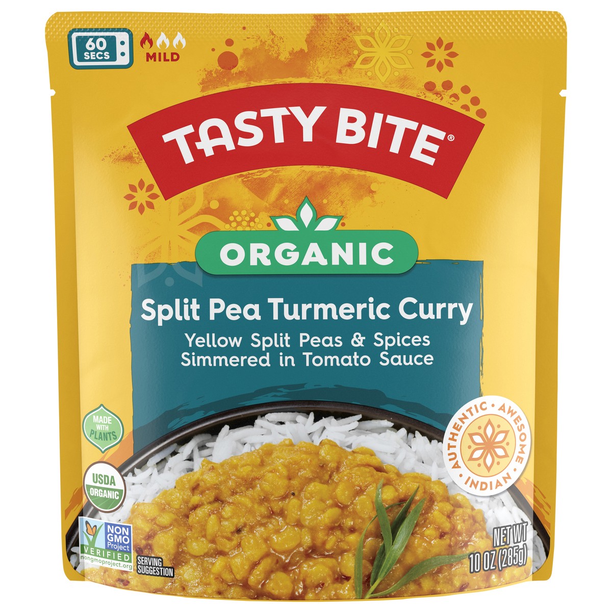 slide 1 of 2, Tasty Bite Organic Split Pea Turmeric Curry 10 oz, 10 oz