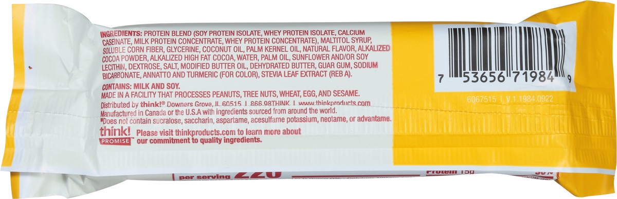 slide 9 of 9, think! Sweet Treat Boston Creme Pie High Protein Bar 2.01 oz, 2.01 oz