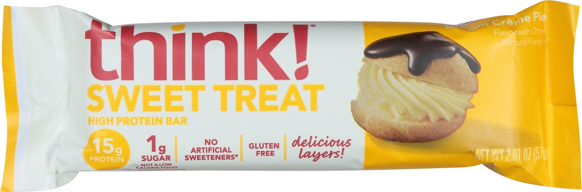 slide 5 of 9, think! Sweet Treat Boston Creme Pie High Protein Bar 2.01 oz, 2.01 oz
