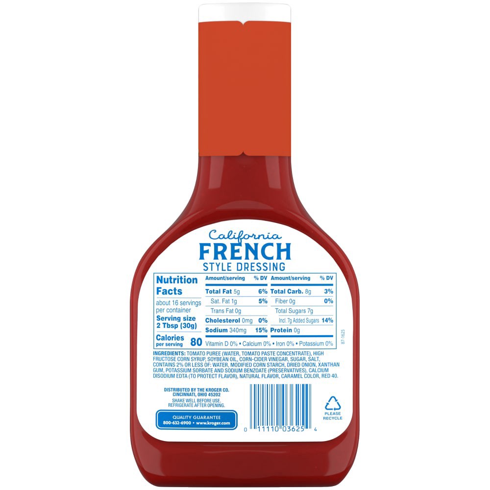 slide 4 of 4, Kroger California French Style Dressing, 16 fl oz