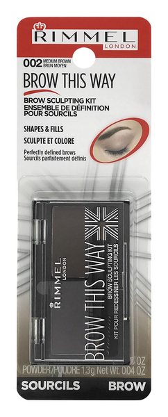 slide 1 of 1, Rimmel Coty Inc. Rimmel Rimmel Brow This Way Sculpting Kit 002 Medium Brown, 1 kit