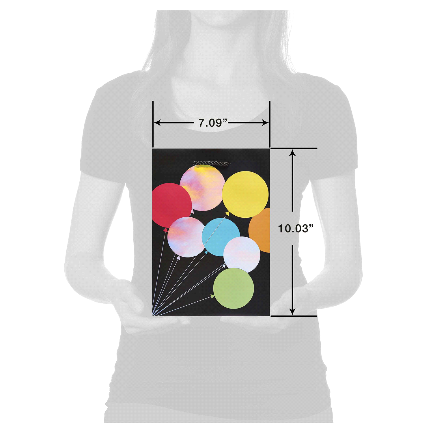 slide 3 of 3, American Greetings Medium Gift Bag, Multicolored Balloons, 1 ct