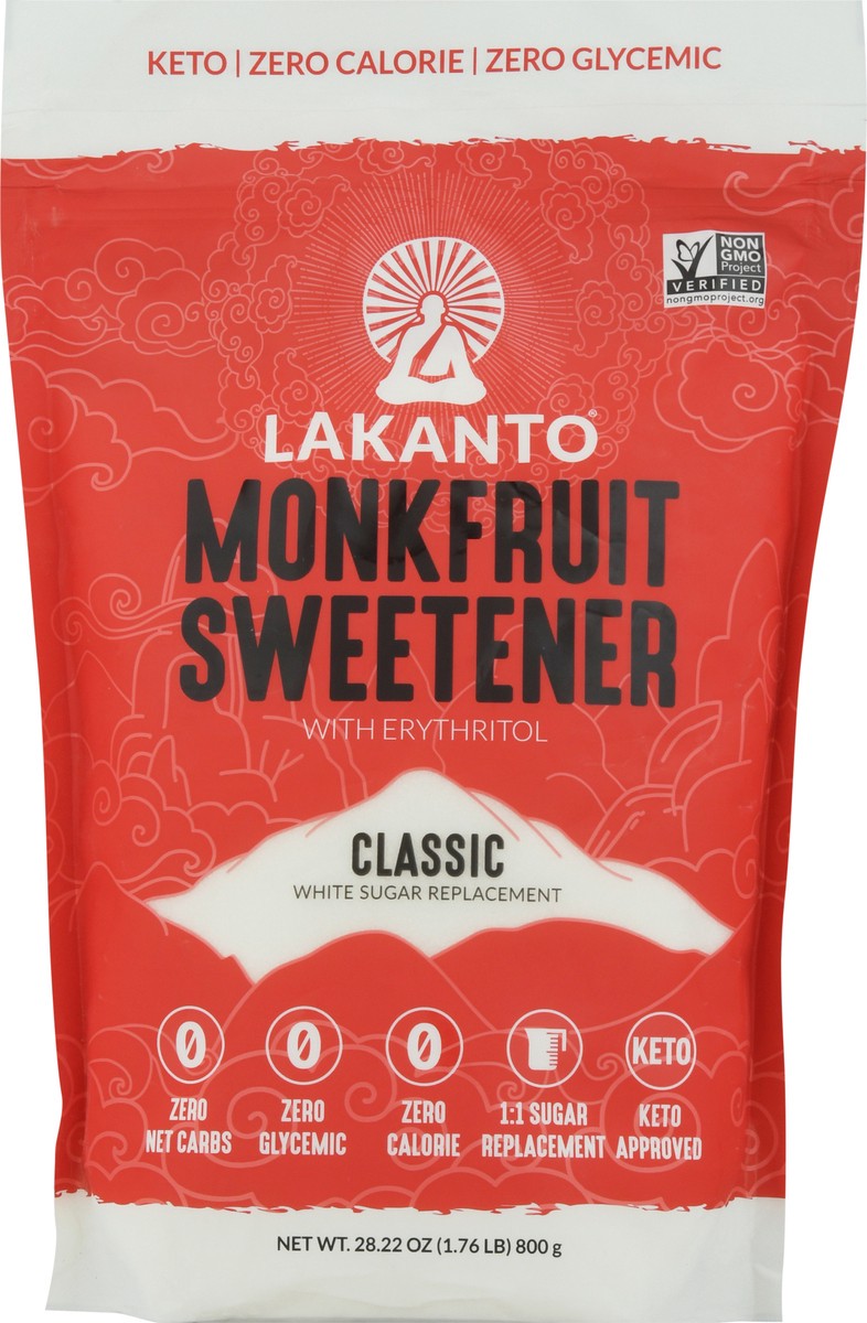 slide 6 of 9, Lakanto Classic Monkfruit Sweetener with Erythritol 28.22 oz, 28.22 oz