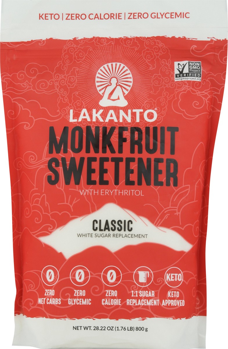 slide 5 of 9, Lakanto Classic Monkfruit Sweetener with Erythritol 28.22 oz, 28.22 oz