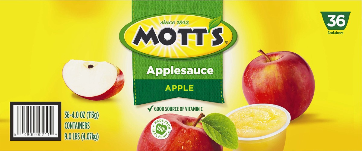 slide 3 of 7, Mott's Applesauce, 4 oz cups, 36 count, 36 ct