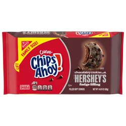 CHIPS AHOY! Chewy Chocolatey Hershey''s Fudge Filled Soft Chocolate Chip Cookies, Chocolate Cookies, Family Size, 14.85 oz