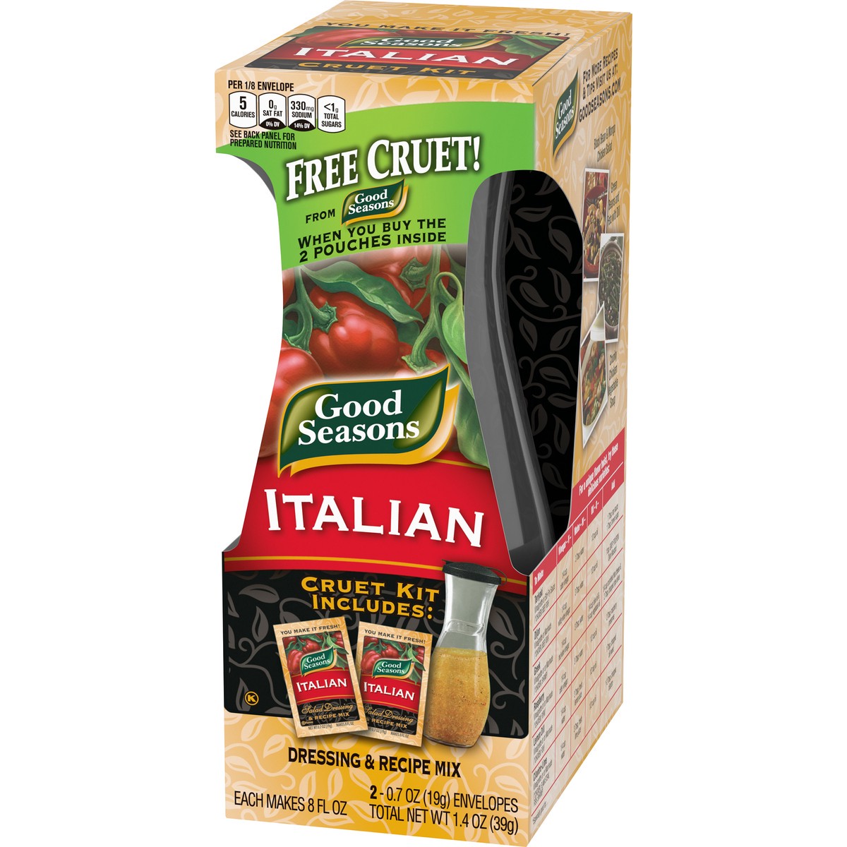 slide 3 of 9, Good Seasons Italian Dressing & Recipe Seasoning Mix with Free Cruet Kit, 2 ct Packets, 2 ct